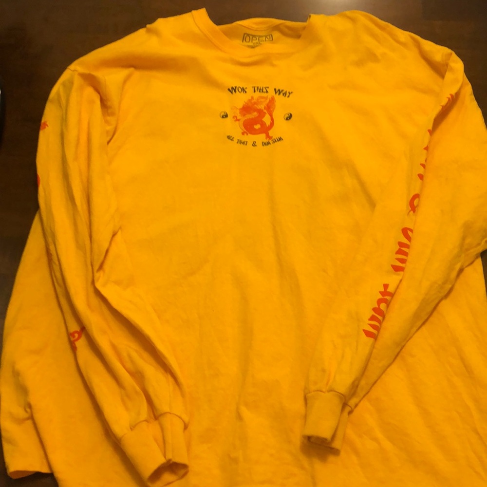 Yellow Long Sleeve Shirt Open 925